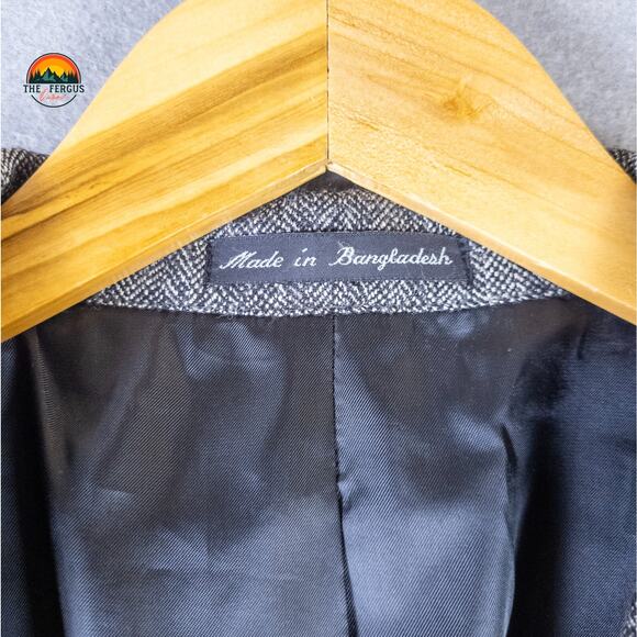 Savile Row Macys Suit Jacket Blazer Gray Single-Breasted Notch Lapel Men's L 44 - Picture 10 of 14